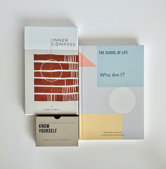 Awareness Set - Inner Compass Love Cards, The School of Life Know Yourself Cards, & The School of Life Who Am I? Journal